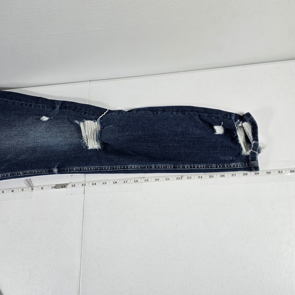 Vervet by Flying Monkey Distressed Skinny Jeans Dark Wash Raw Hem V2144 Size 30 - Picture 5 of 9